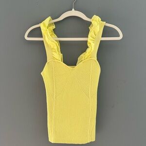 Anthropologie Maeve Ruffle-Strap Sweater Tank, XS